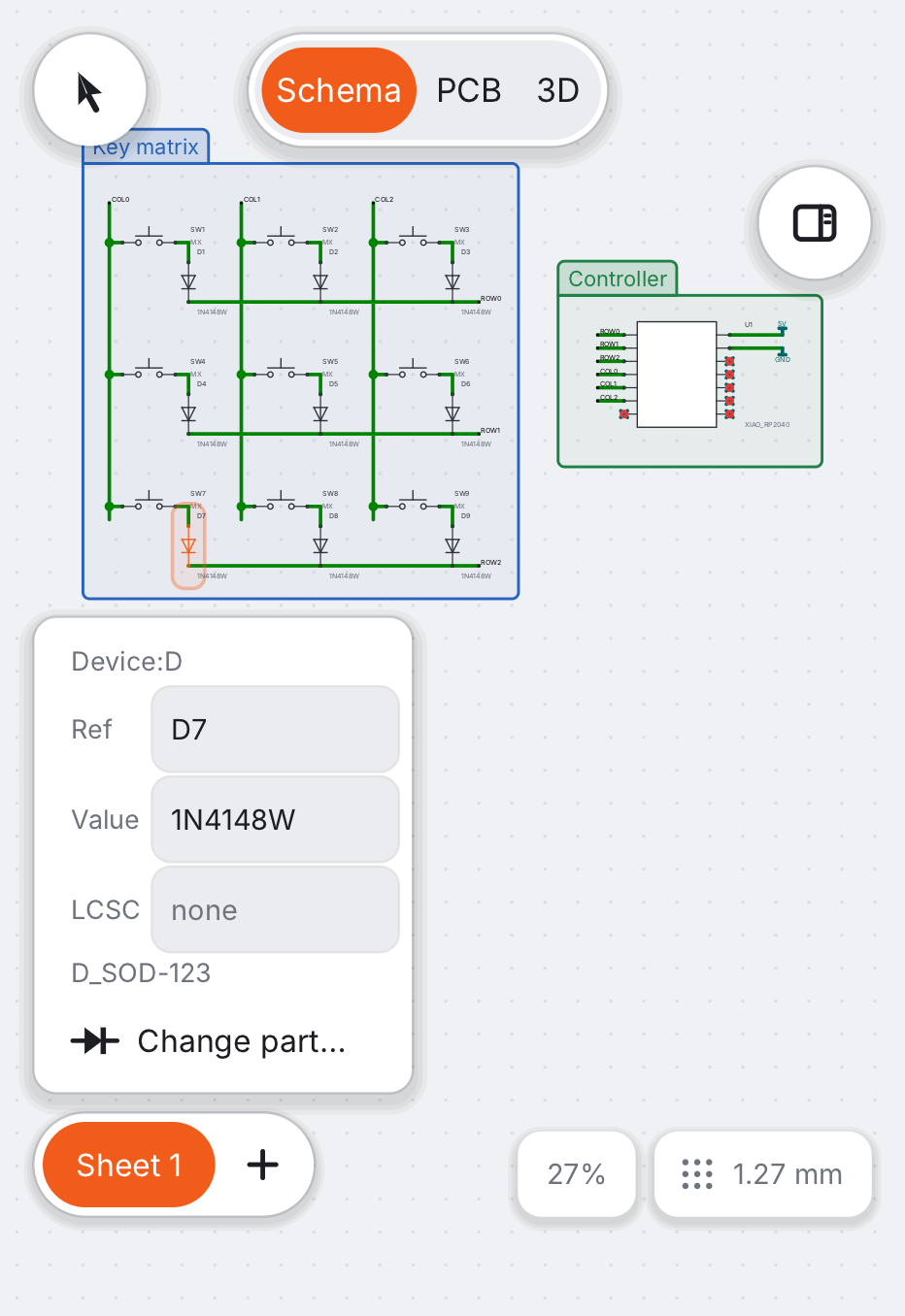 PCB Canvas on the iPhone Duo, folded: sheet pan